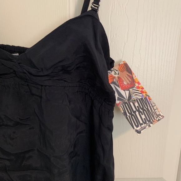 Volcom Spaghetti Strap Black Top Size Small - Picture 4 of 8